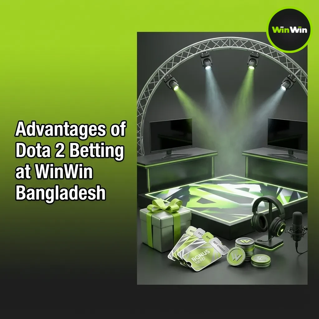 WinWin Bangladesh Dota 2 betting benefits: bonuses, bKash/Nagad/Rocket, 24/7 support, fast mobile bets, competitive odds.