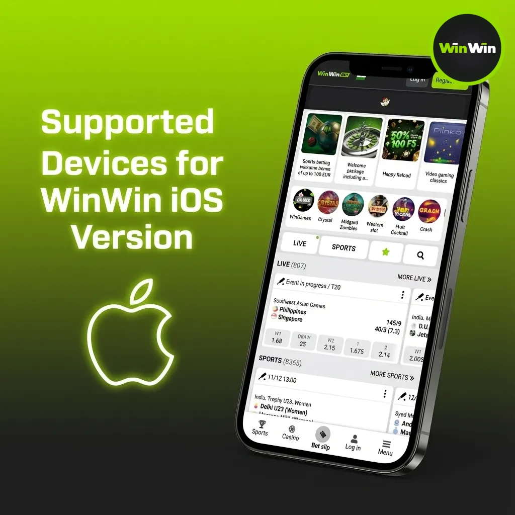 WinWin iOS PWA supports iPhones 8+ and iPads 9th/10th, Air 4/5, Pro M1/M2; uses little storage, auto-updates via Safari.
