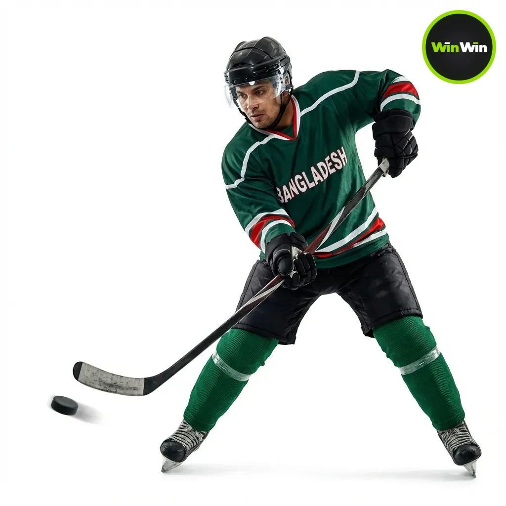 WinWin ice hockey betting in Bangladesh: NHL, European leagues, BDT decimal odds, live in-play, Cash Out, mobile app.