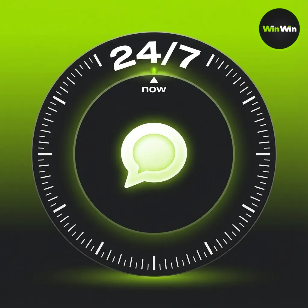 WinWin Live Chat support screen with agent replying in real time; 24/7 help in Bangla or English.