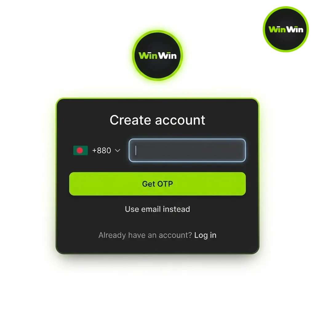 WinWin registration, login and verification process for Bangladesh casino & sports betting; 200%+150 FS welcome bonus.