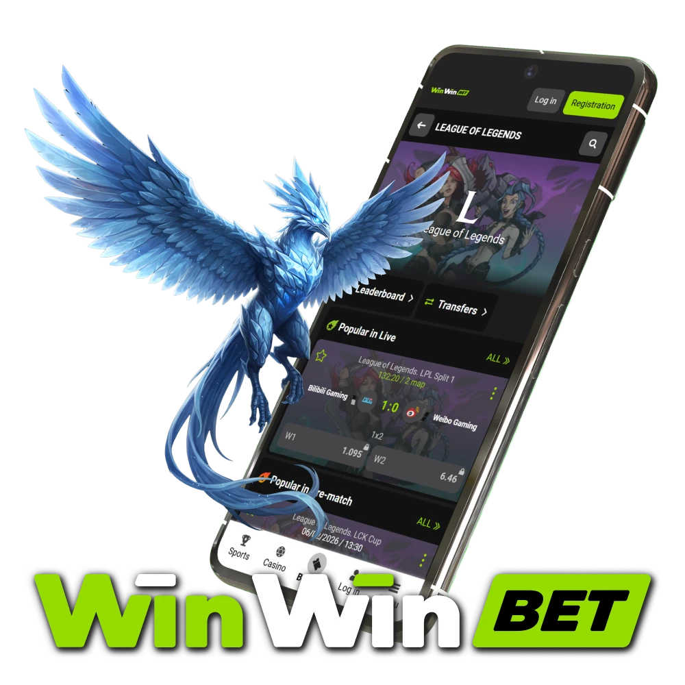 Place WinWin League of Legends bets on major global esports events.