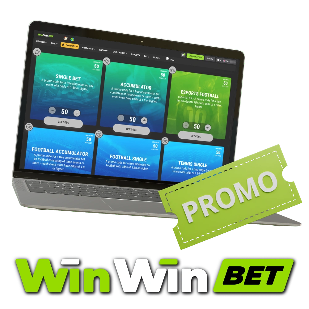 Use a unique WinWin Promo code to receive exclusive player rewards.