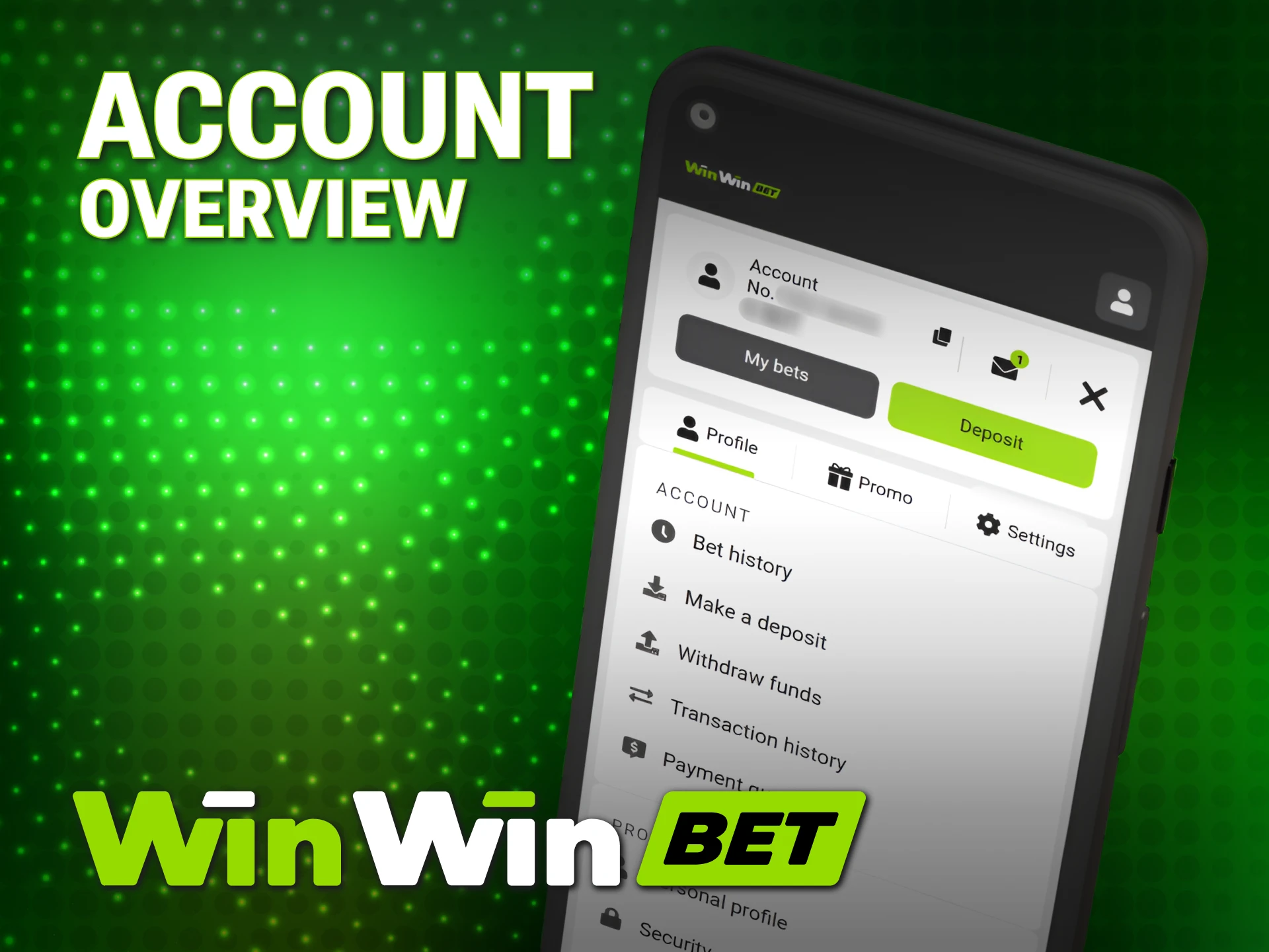 Manage your WinWin Account settings to customize your personal betting experience.
