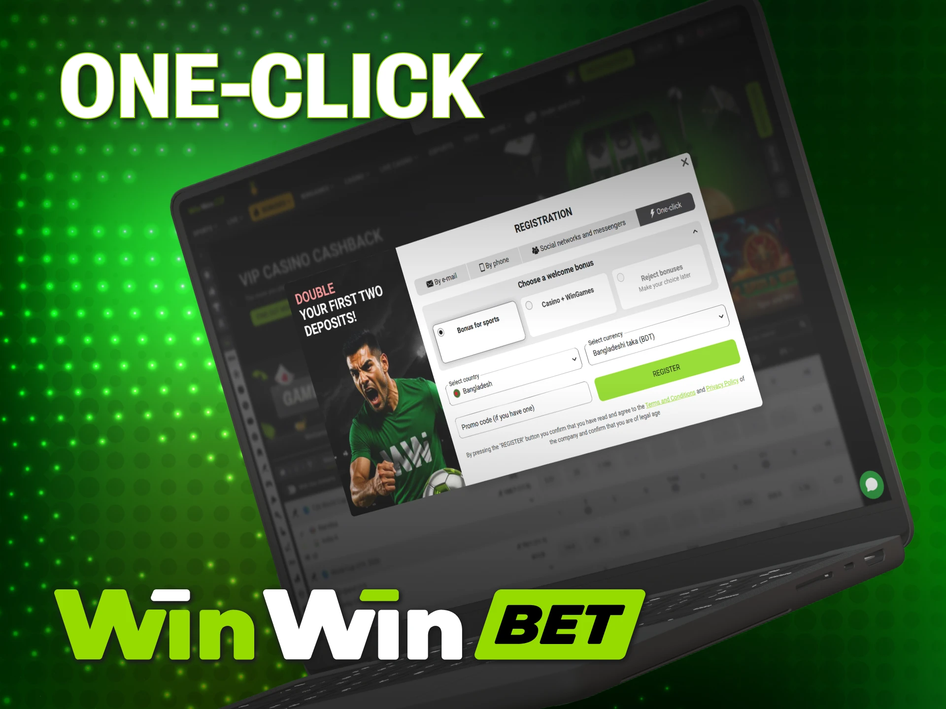 Try the fastest WinWin Registration option to start playing instantly now.
