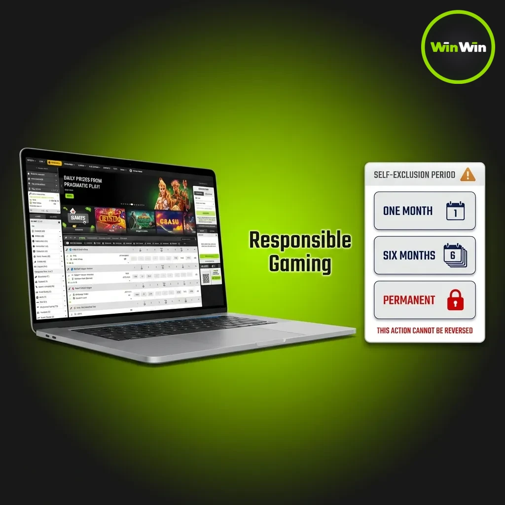 WinWin responsible gaming tools including deposit limits, self-exclusion, reality checks, and support resources