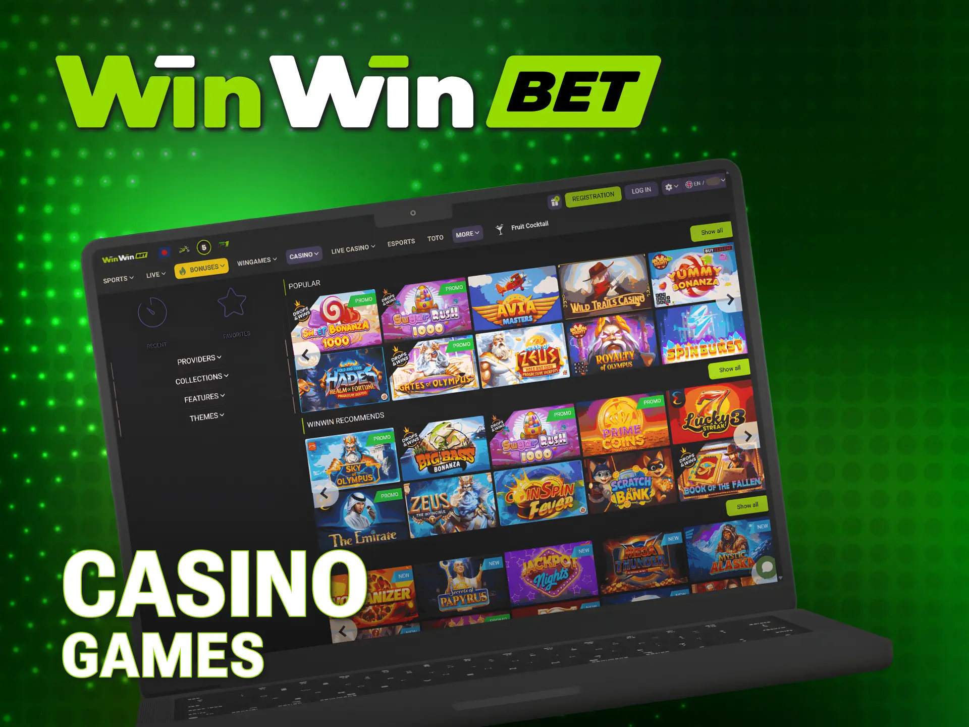 Read about the high-quality WinWin casino titles and software providers.