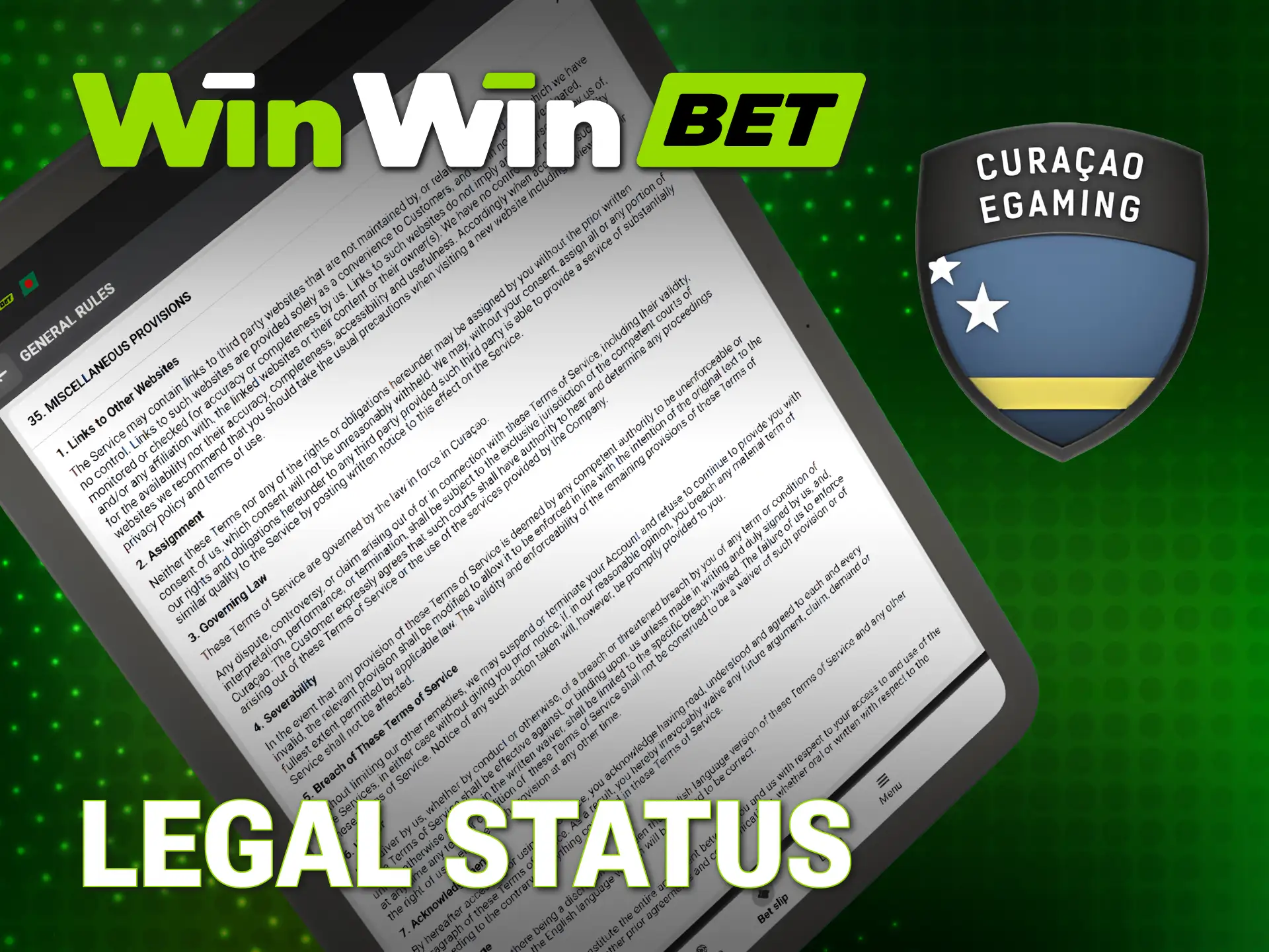 Verify the official WinWin license and security standards for local players.