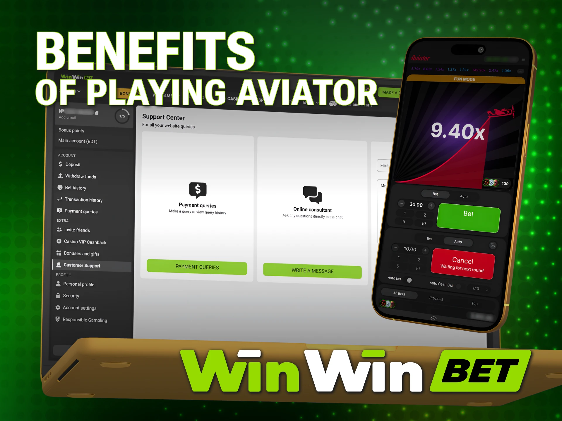 Experience fast payouts and provably fair results with WinWin Aviator.