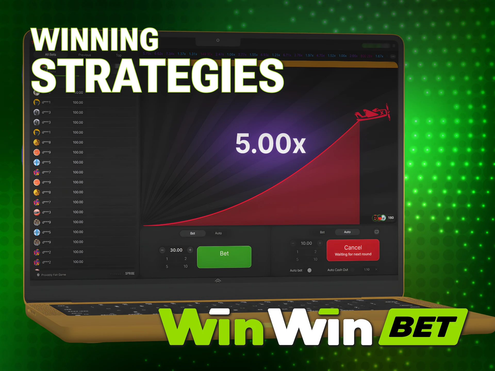 Apply expert WinWin Aviator strategies to cash out at high multipliers.
