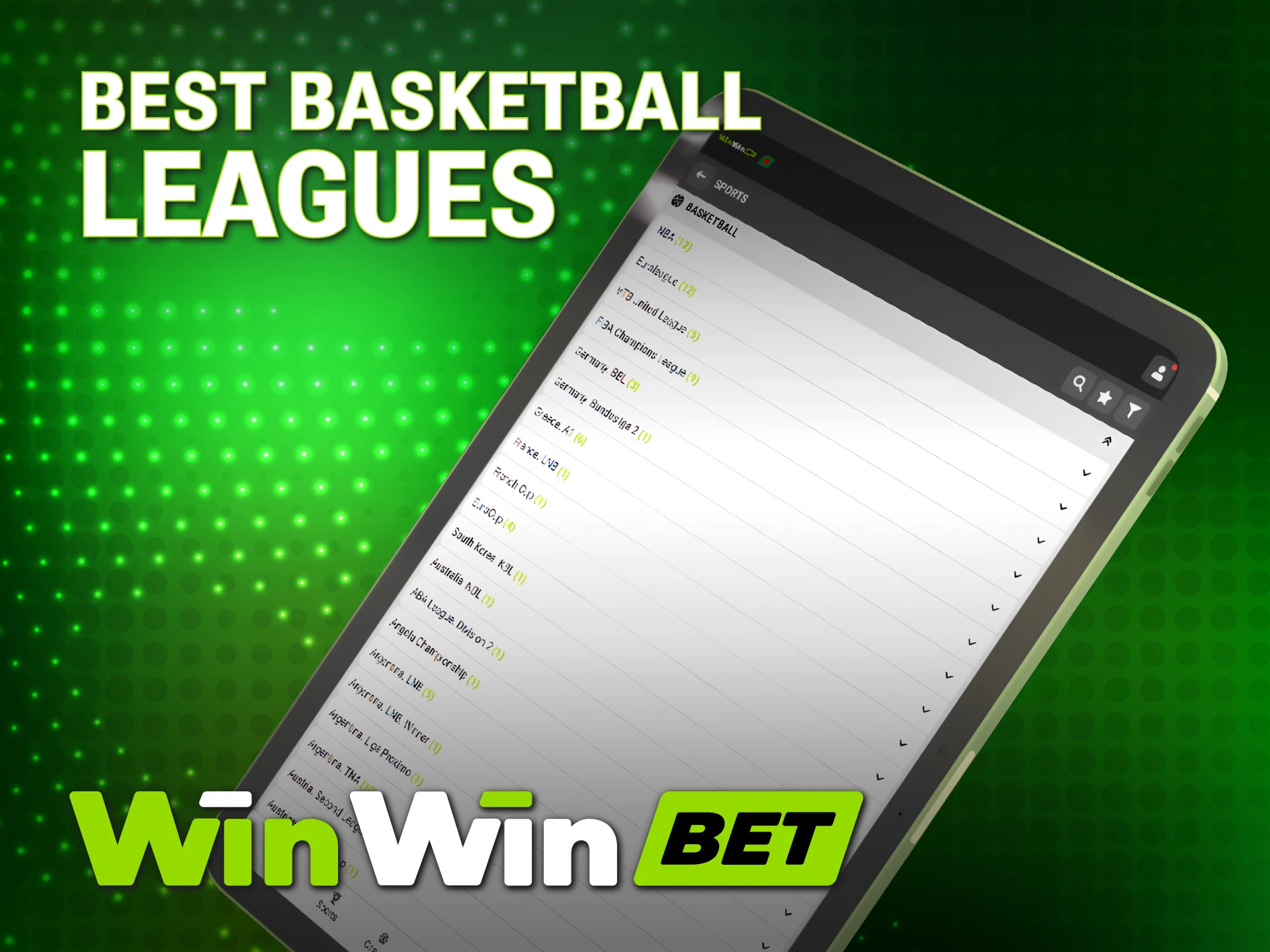 Choose from top-rated WinWin Basketball leagues for your next wager.