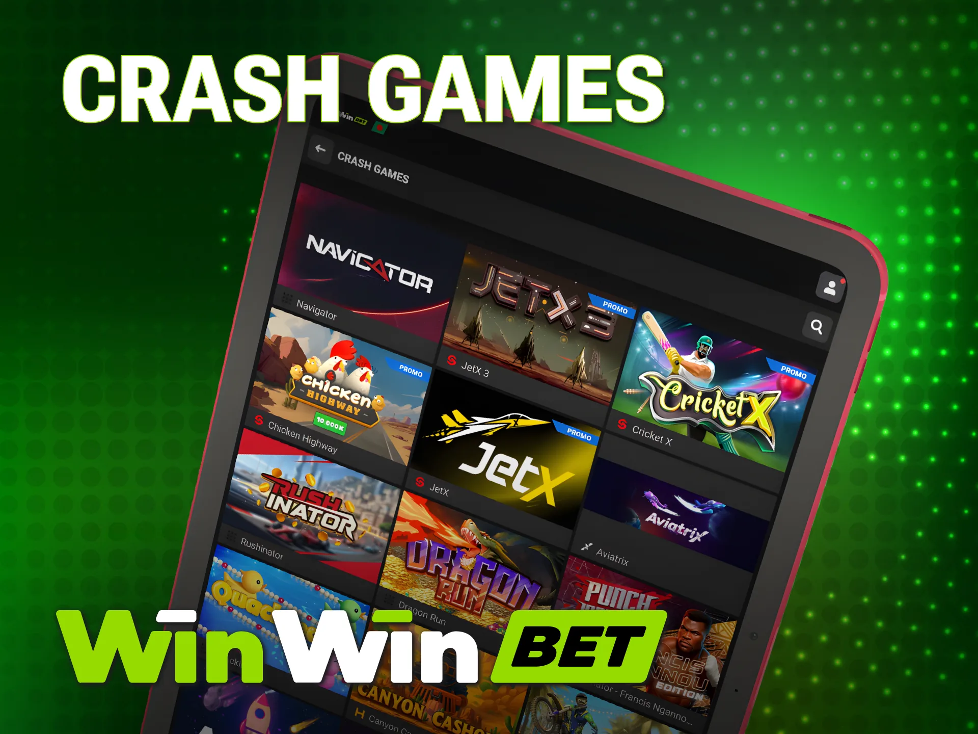 Play high-speed WinWin Casino crash games for instant multipliers and wins.