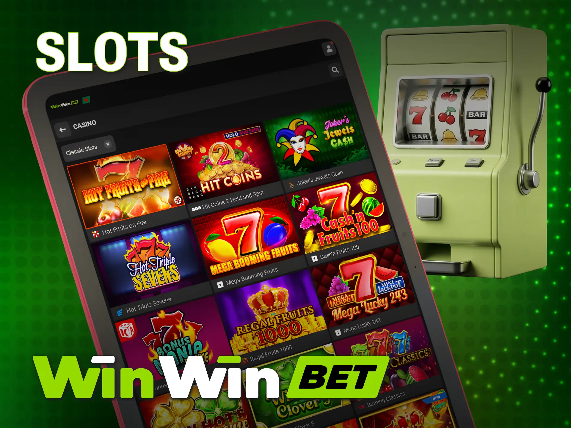 Spin the most popular WinWin Casino slots and win big prizes.