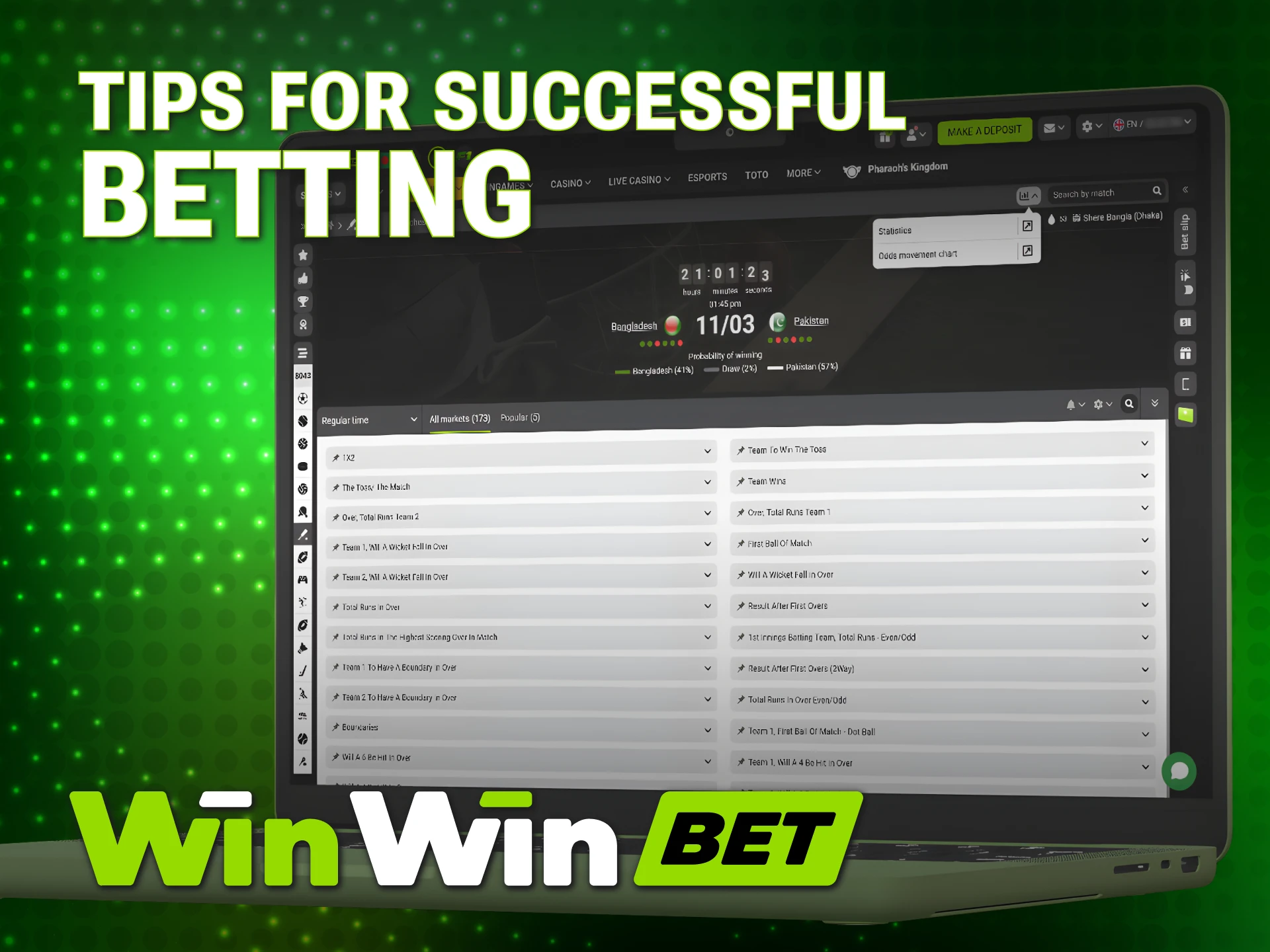 Use professional WinWin Cricket strategies to improve your winning predictions.