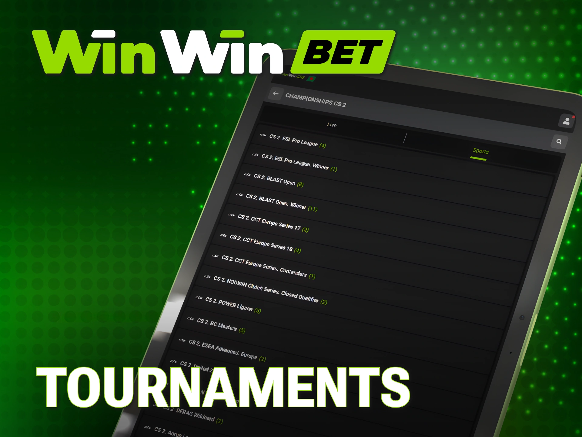 Join the action for major WinWin CS2 tournaments and global qualifiers.