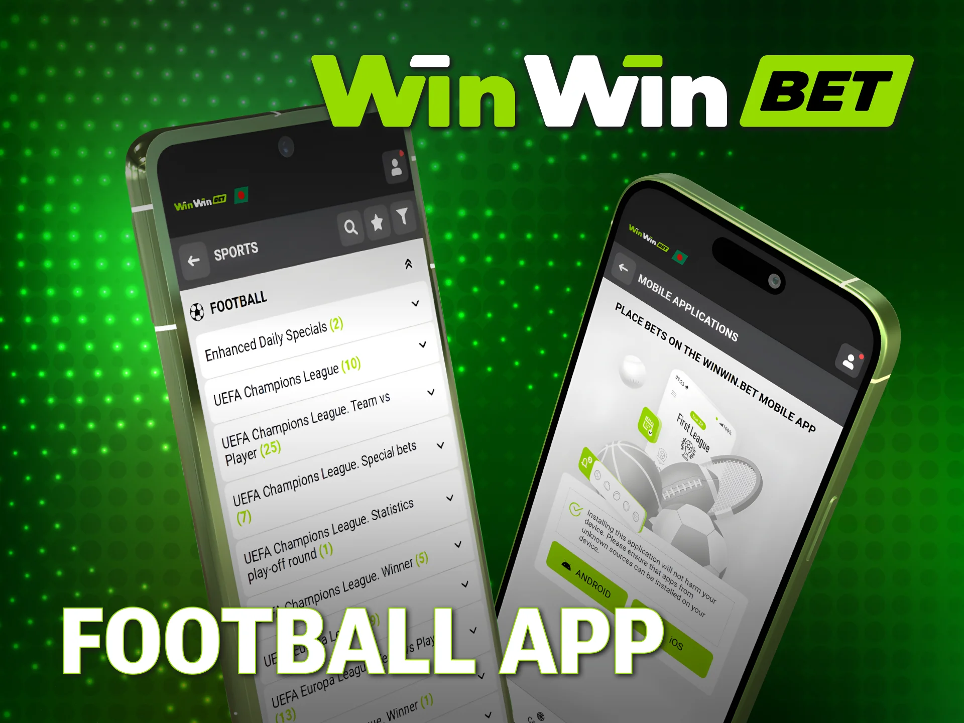 Download the WinWin Football mobile app for high-speed betting access.