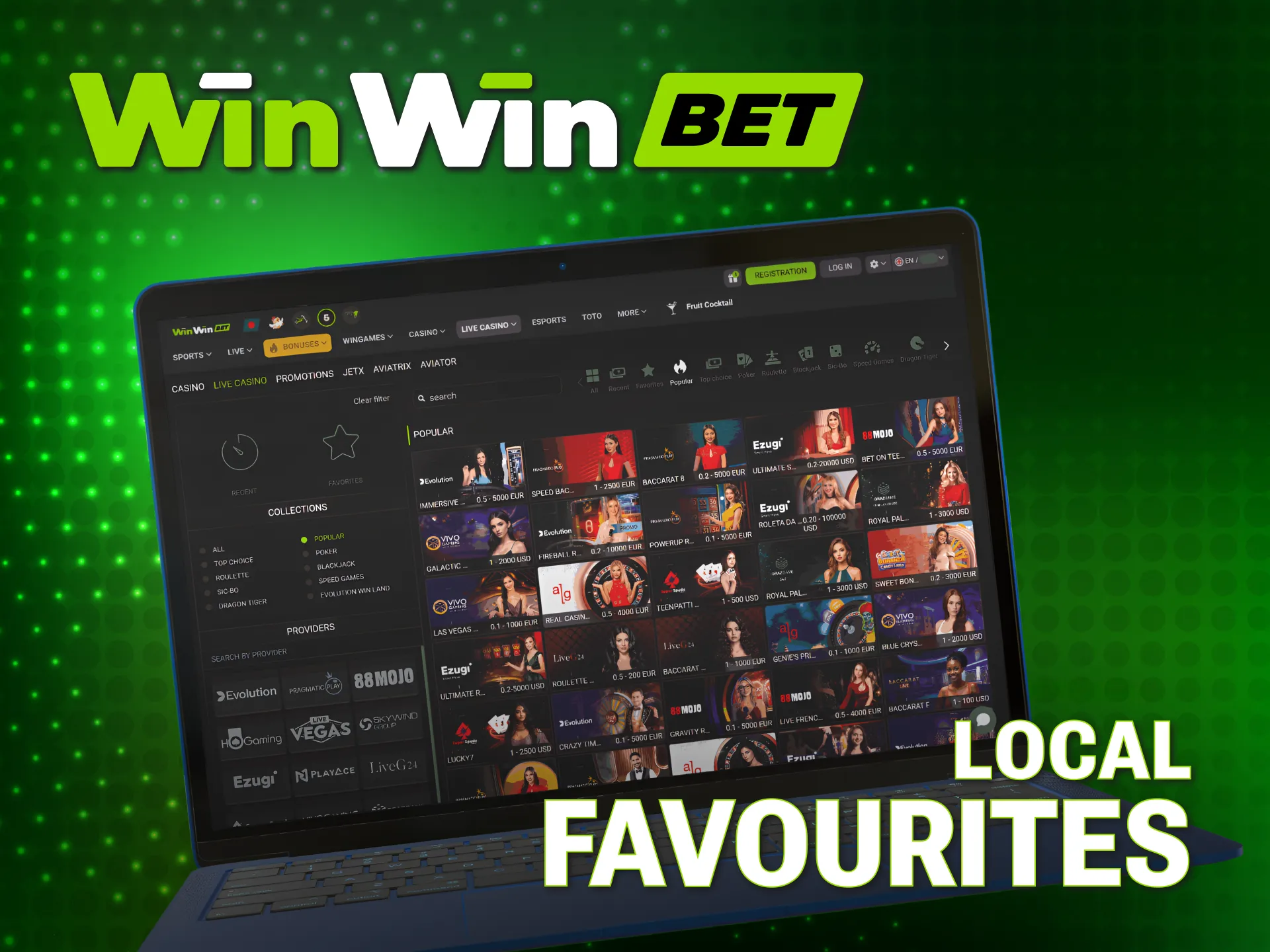 Play popular WinWin Live games preferred by users in Bangladesh.