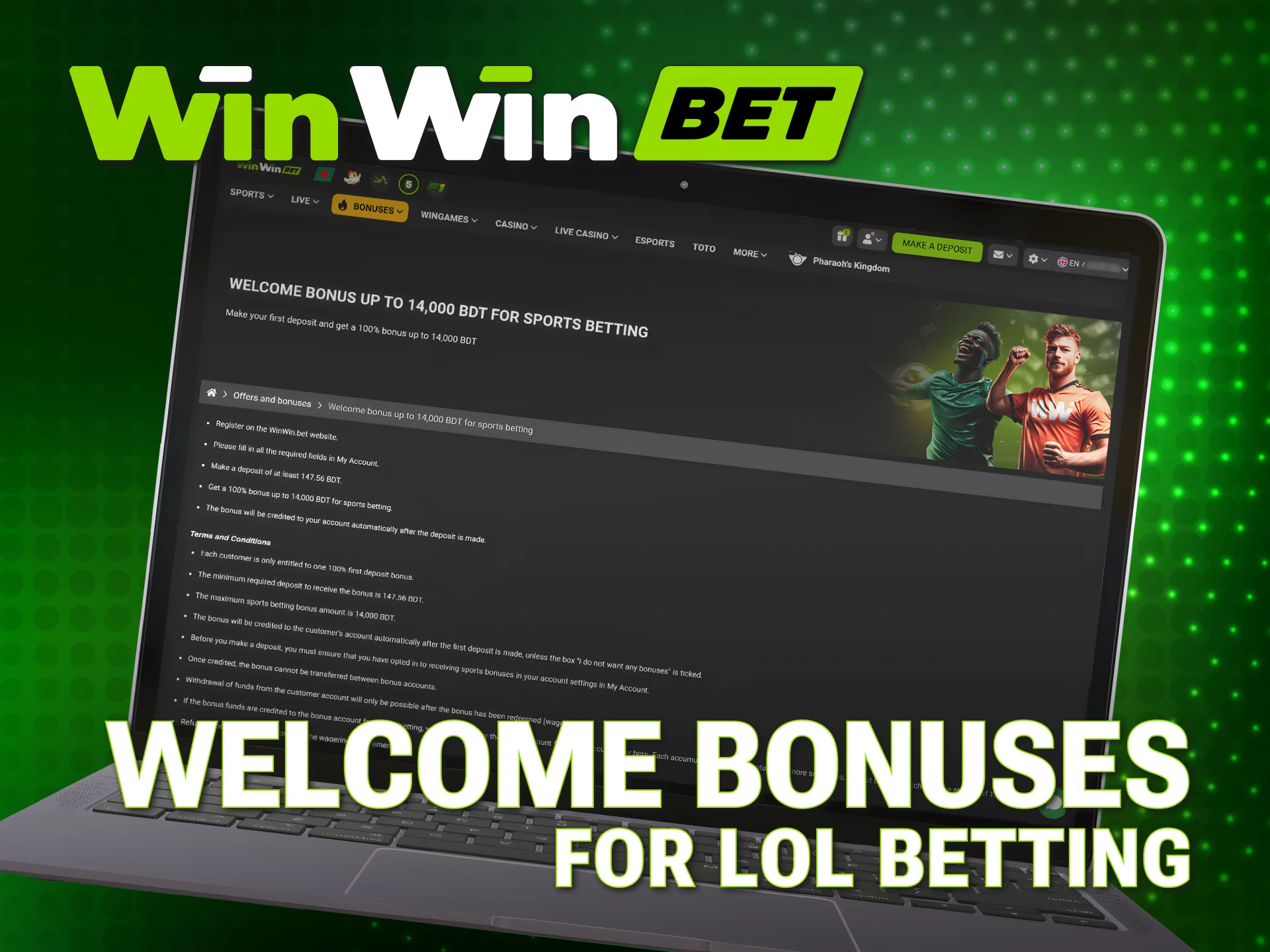 Claim a WinWin League of Legends bonus for players in Bangladesh.