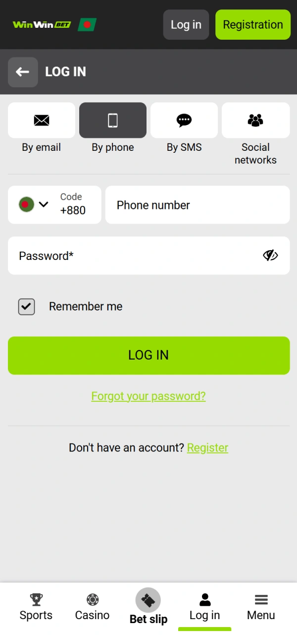 Access your account to apply the official WinWin Promo Code.