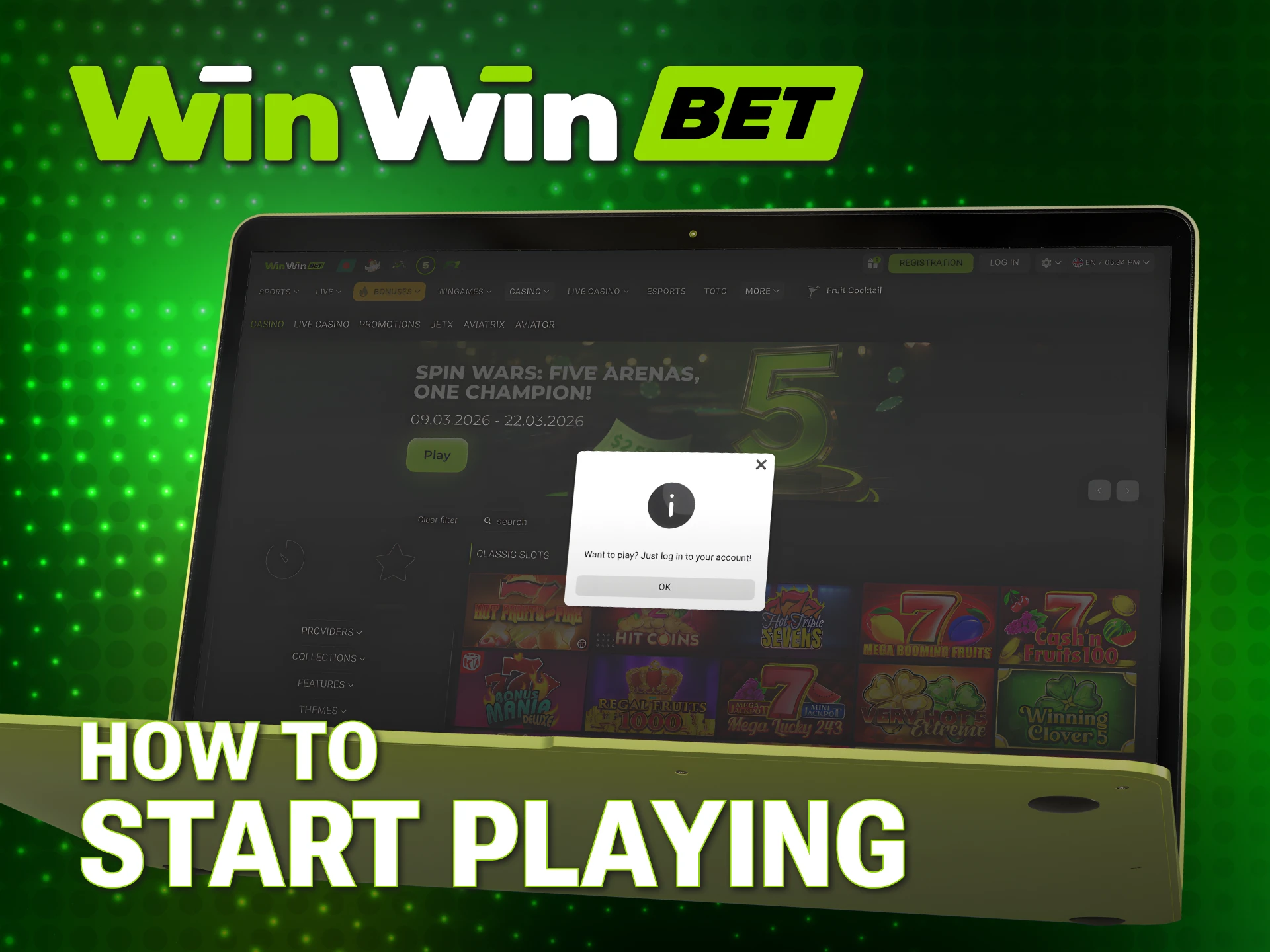 Learn how to play and win on the official WinWin Slots.