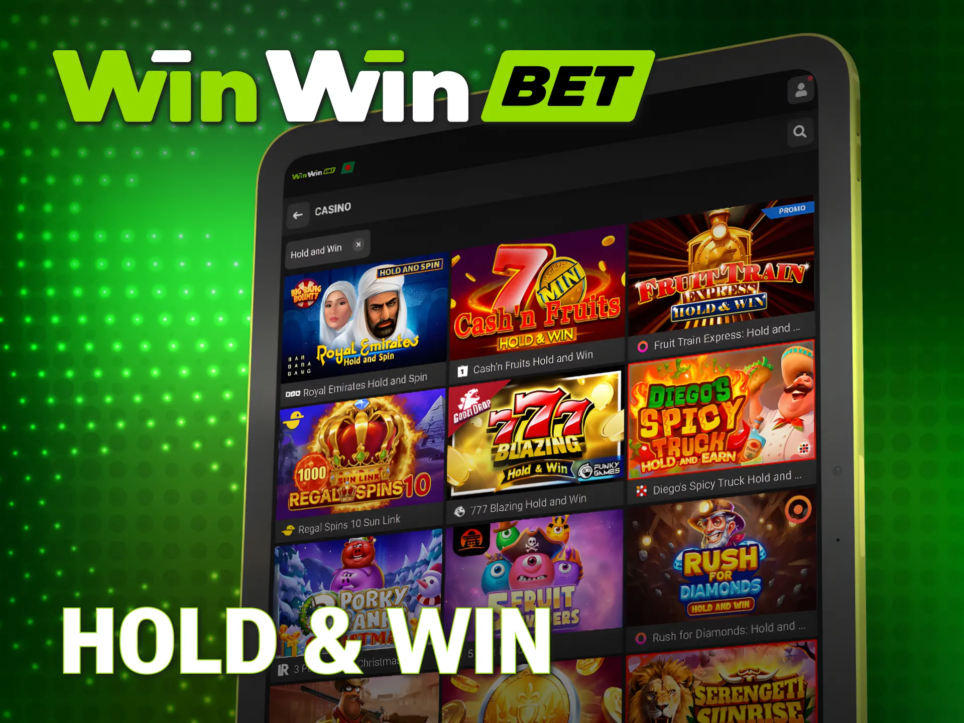 Trigger the popular hold and win feature in WinWin Slots now.