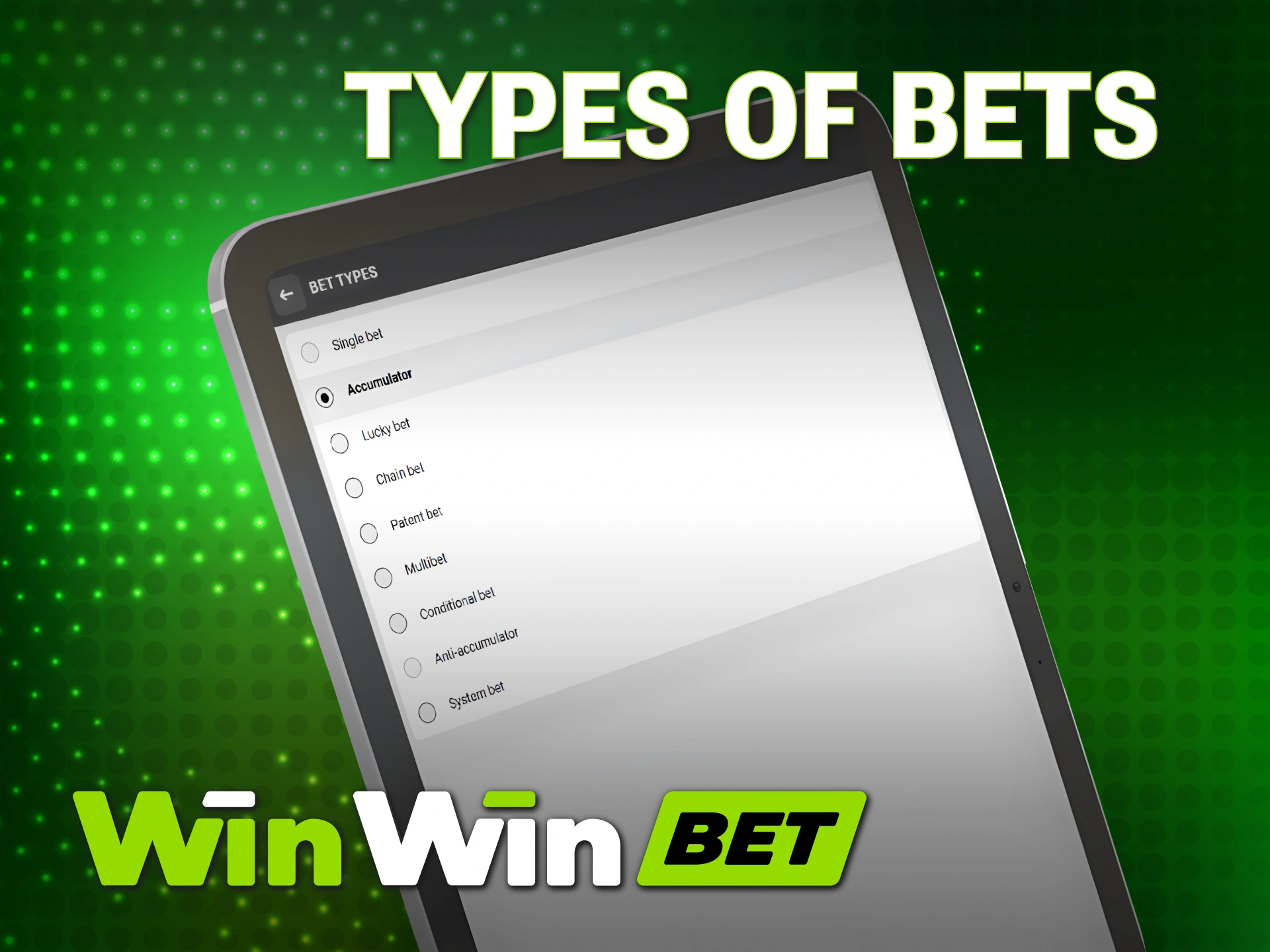 Learn about different WinWin Sports bet types to maximize returns.