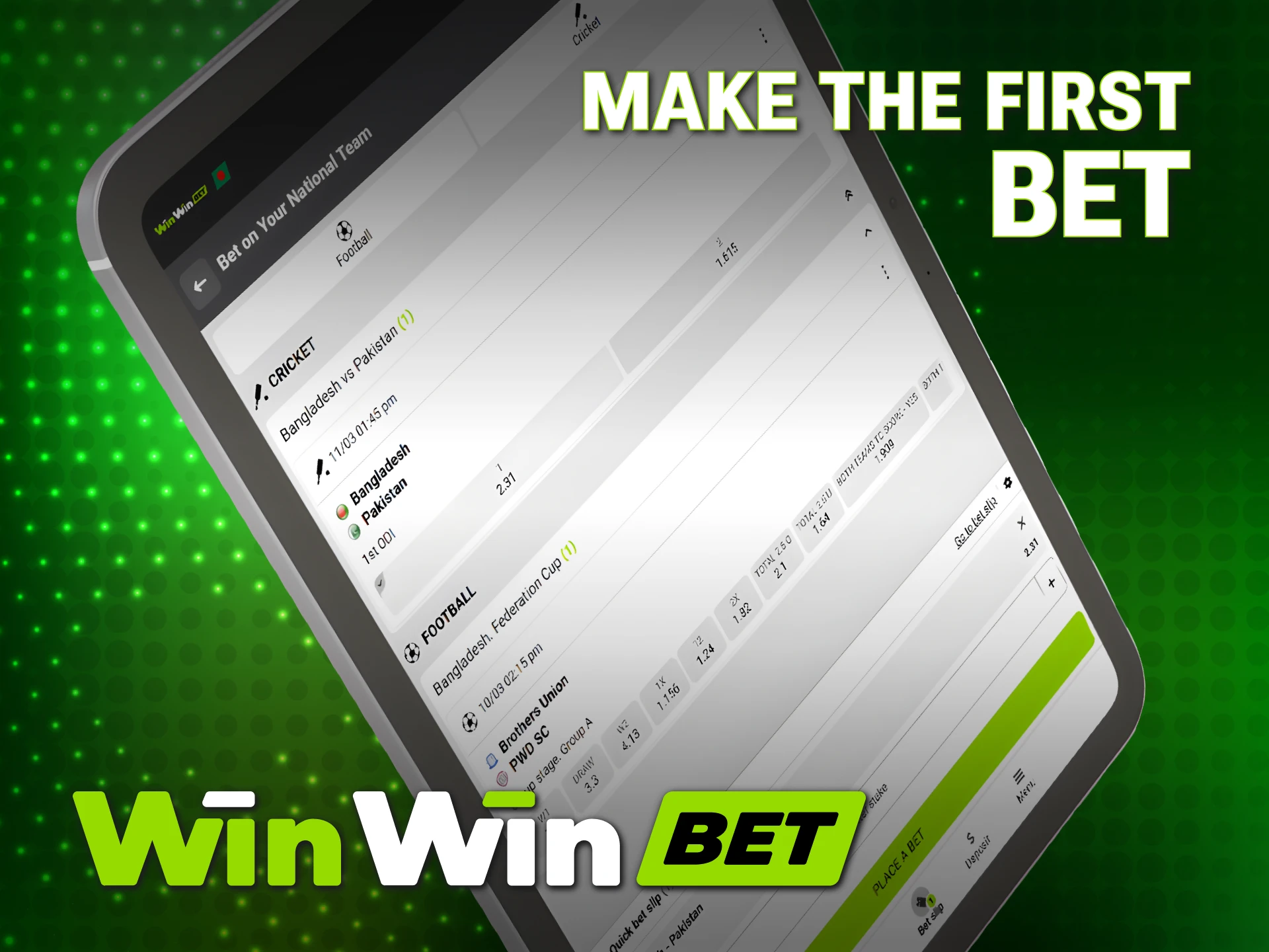 Follow the official guide to place your WinWin Sports bet.