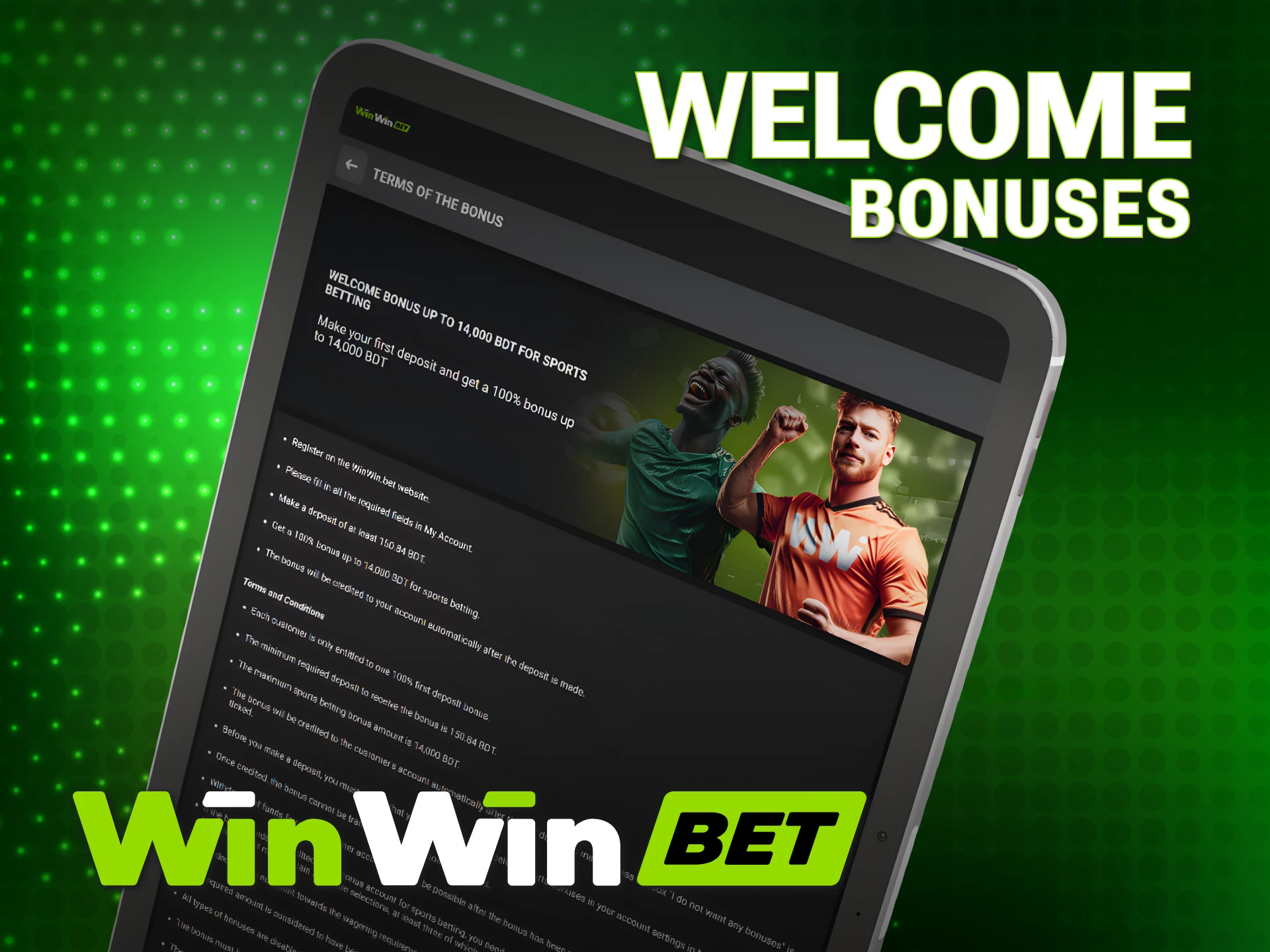 Claim a 100% WinWin Sports welcome bonus to start betting.