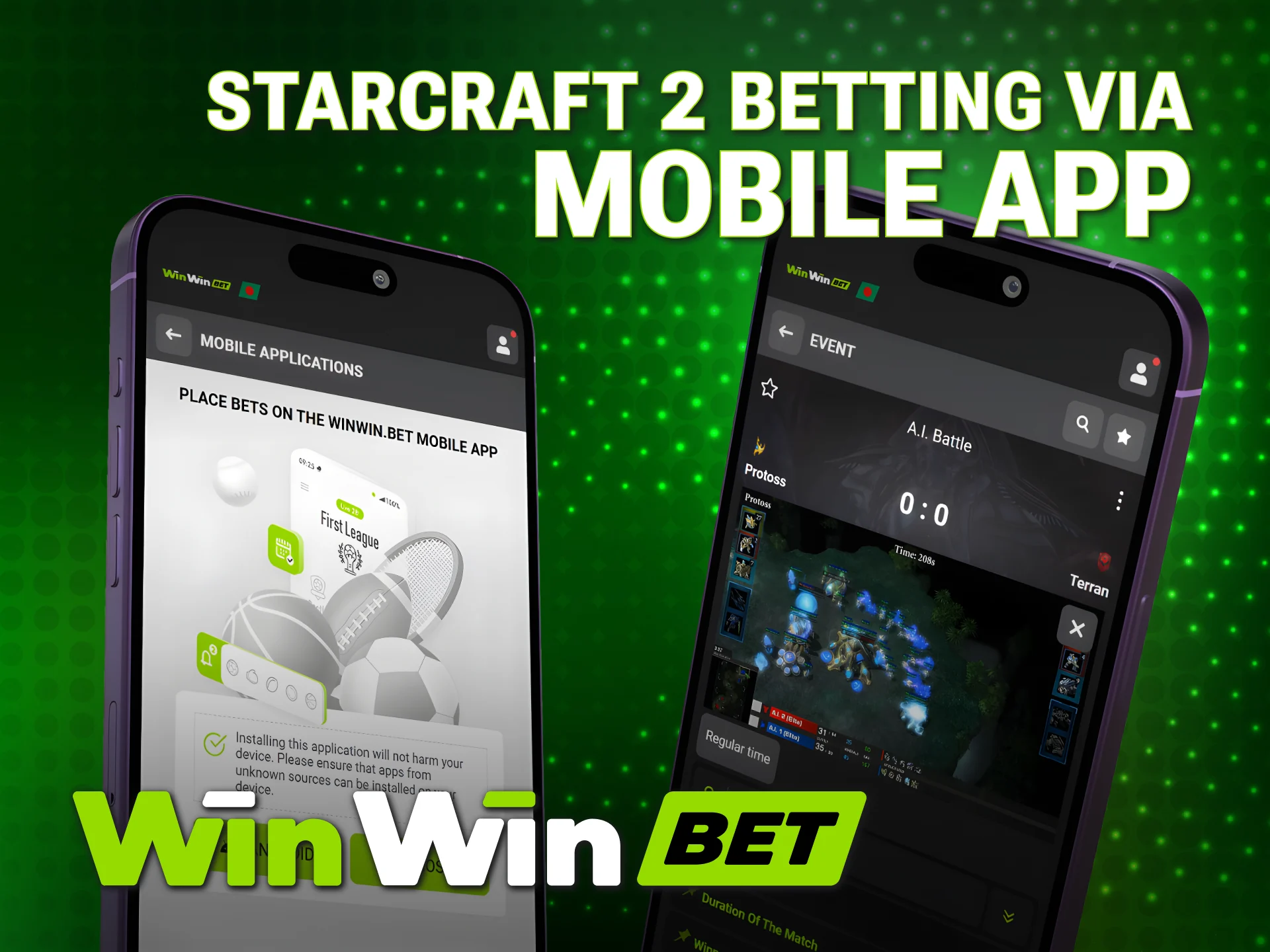 Bet on StarCraft 2 tournaments using the official WinWin mobile app.