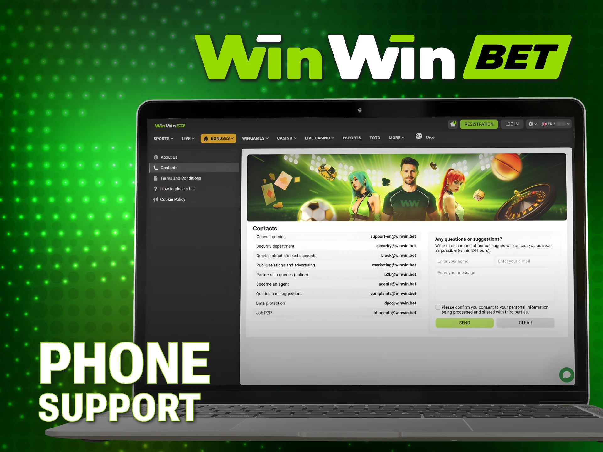 Call the WinWin Support hotline to resolve your account issues quickly.