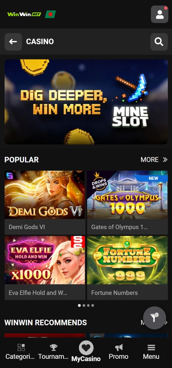 Use your WinWin Welcome Bonus to place bets and win.