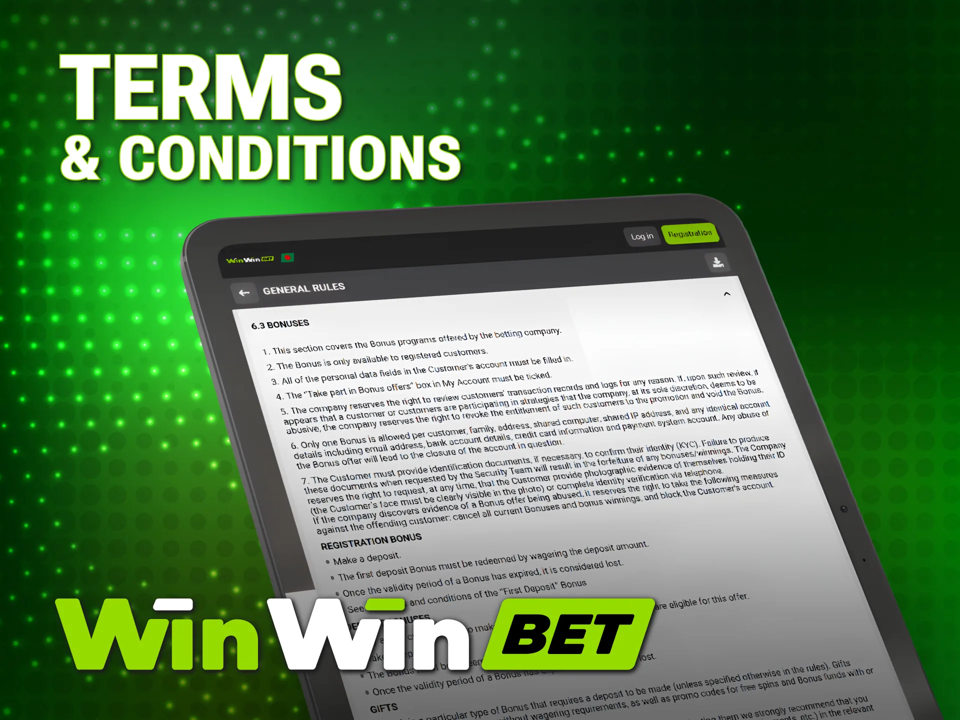 Review the official WinWin Welcome Bonus rules for players in Bangladesh.