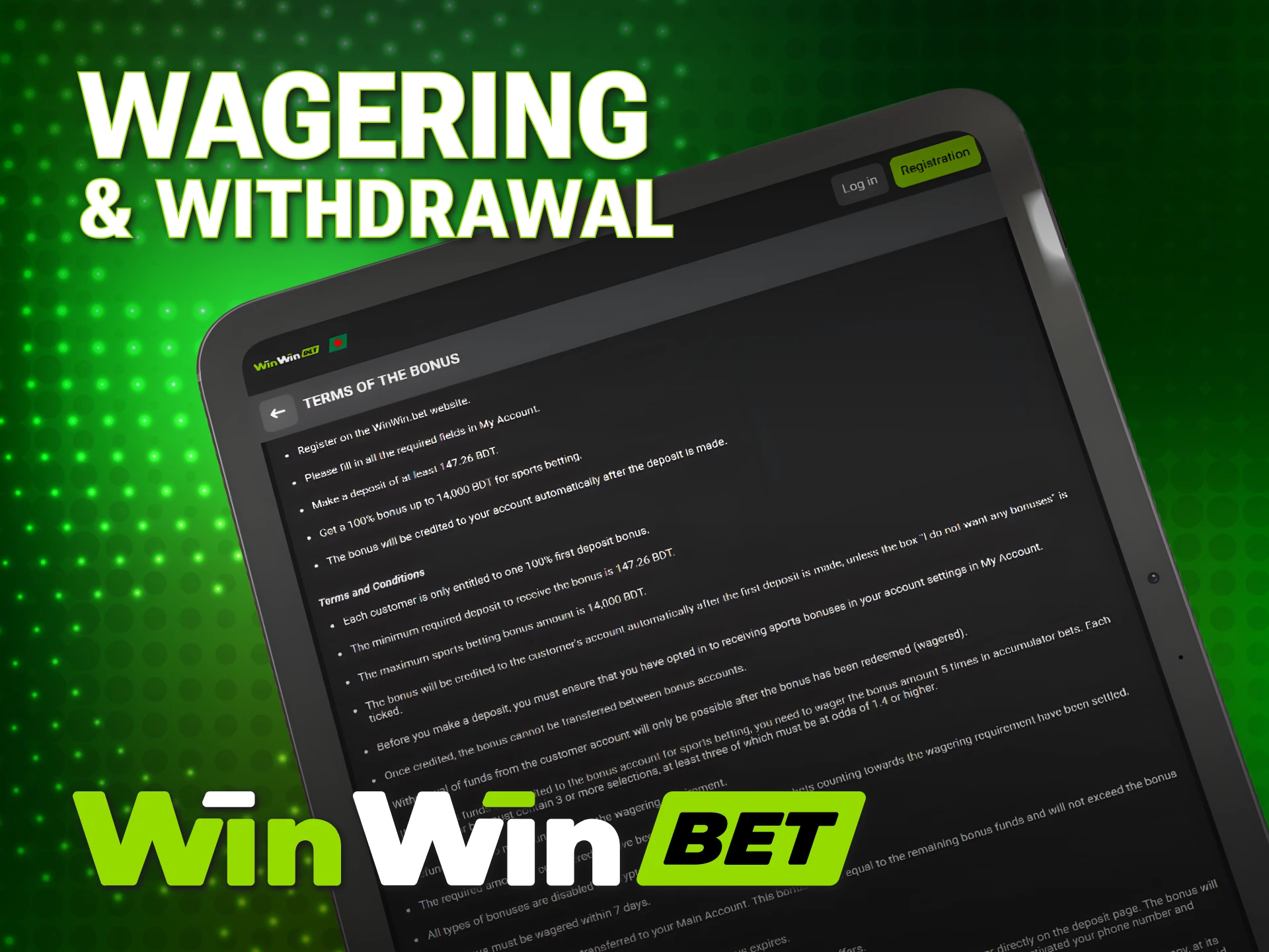 Learn how to wager and withdraw your WinWin Welcome Bonus.